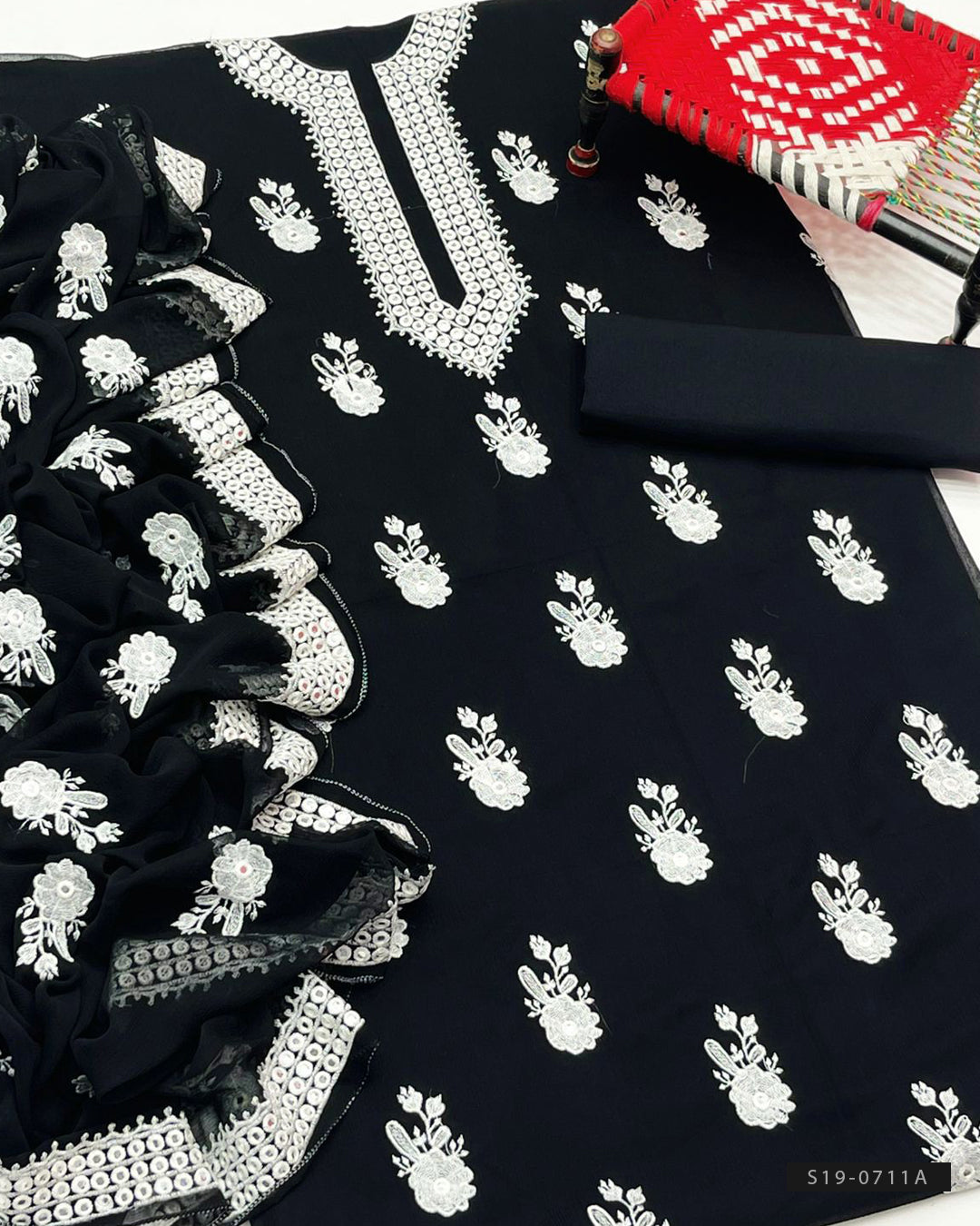 3 PC Unstitched Chiffon Dress Collection