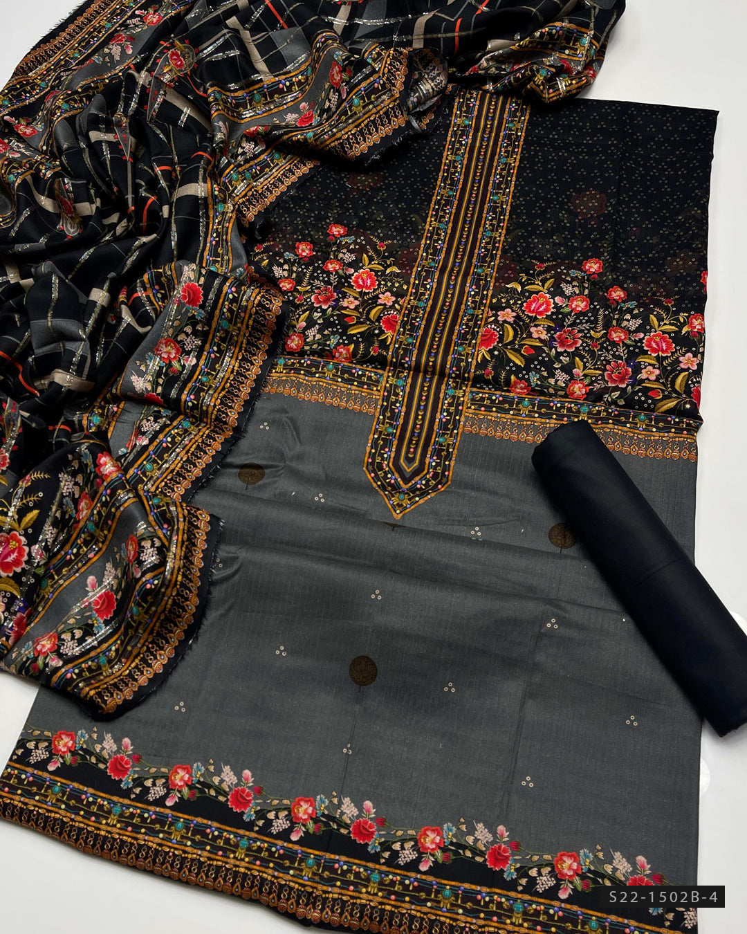 3 PC Unstitched Print Linen Dress Collection