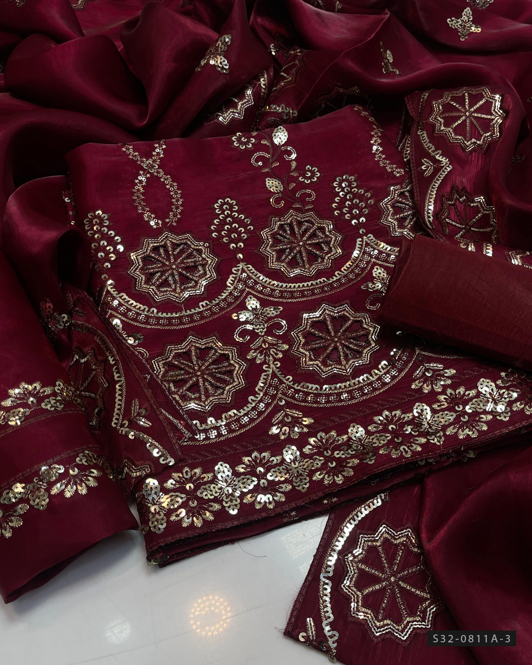 3 PC Unstitched Formal Wear Dress Collection