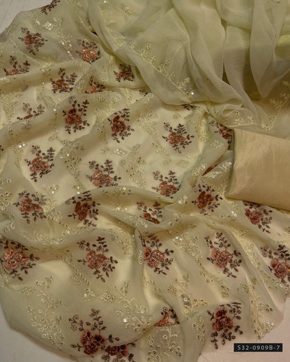 3 PC Unstitched Crinkle Chiffon Dress Collection