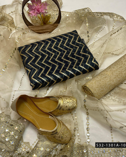 3 PC Unstitched Fancy Wear Dress Collection