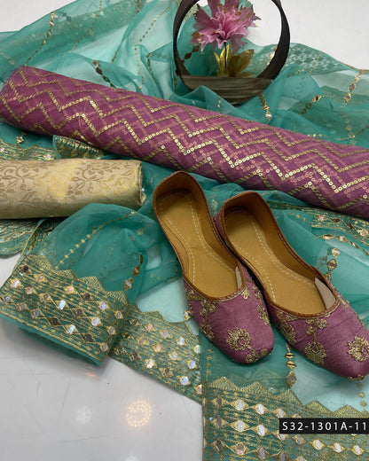 3 PC Unstitched Fancy Wear Dress Collection