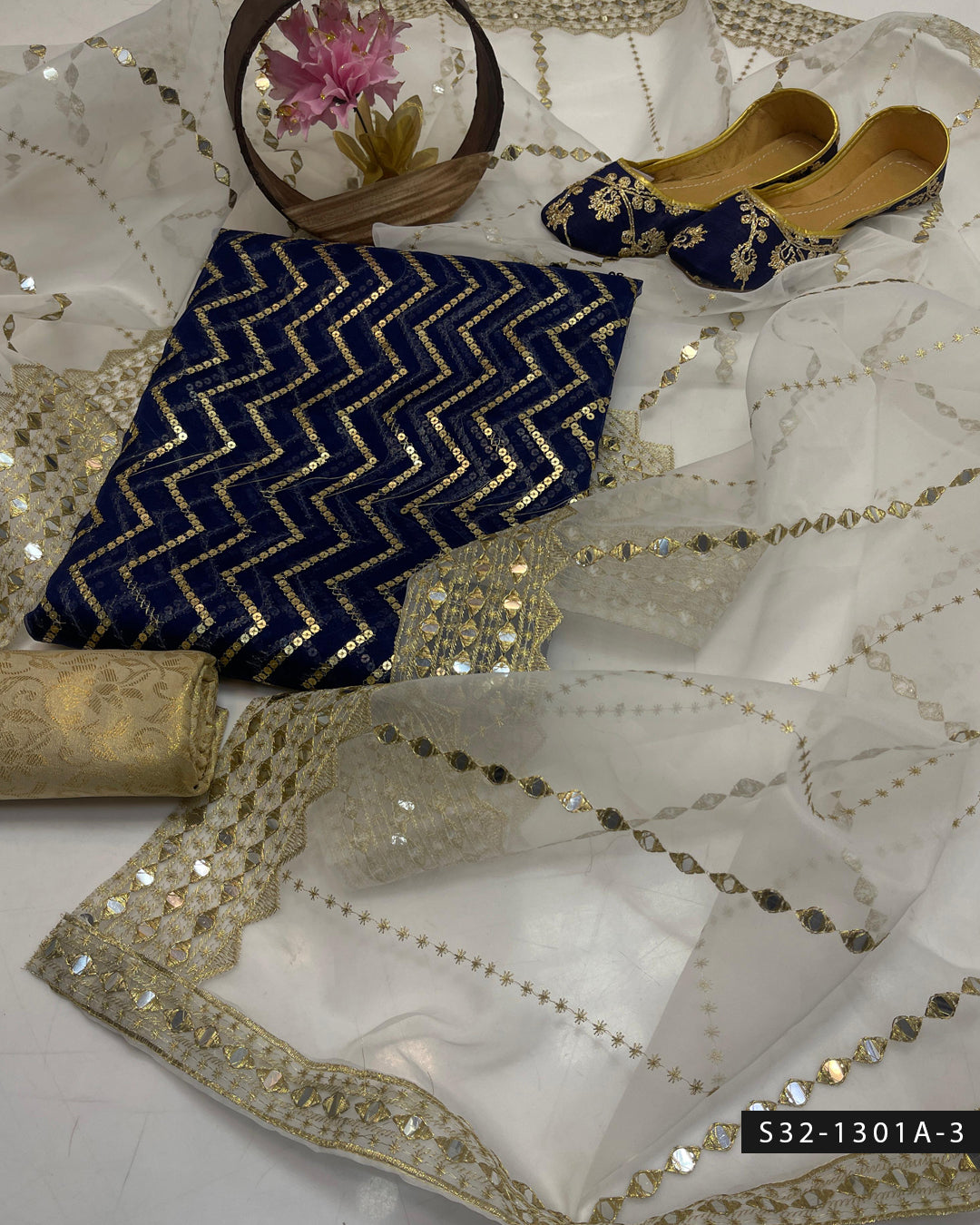 3 PC Unstitched Fancy Wear Dress Collection