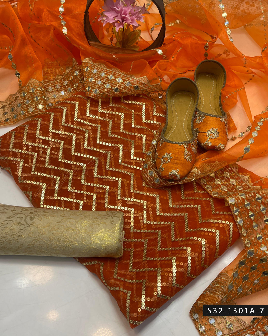 3 PC Unstitched Fancy Wear Dress Collection