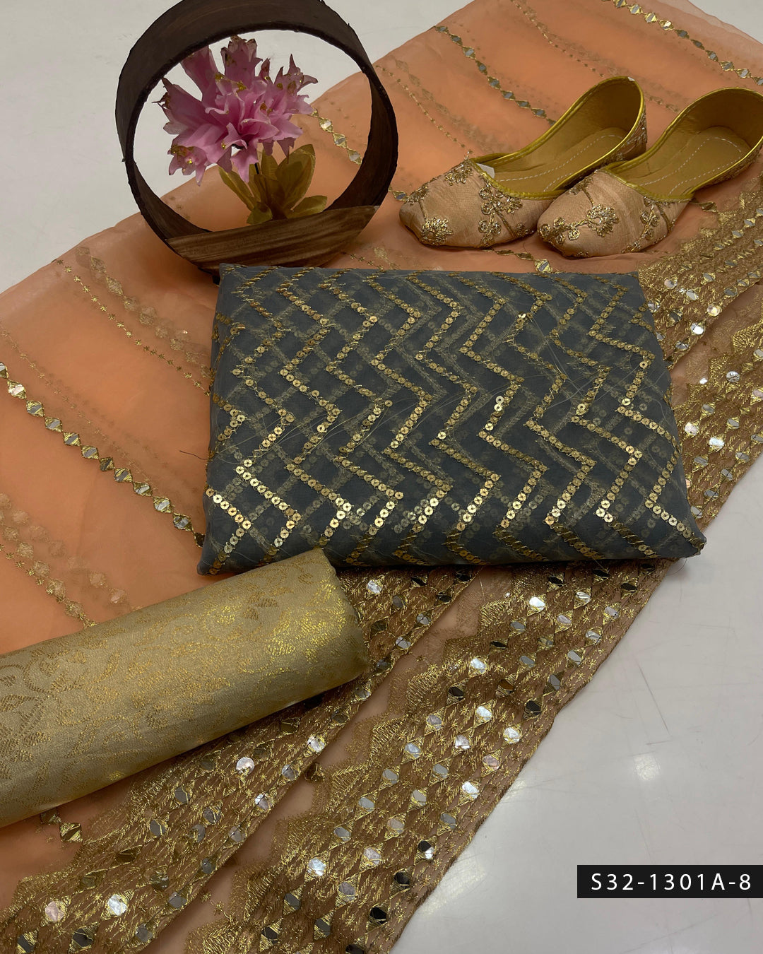 3 PC Unstitched Fancy Wear Dress Collection