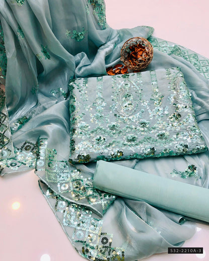 3 PC Unstitched Formal Wear Dress Collection