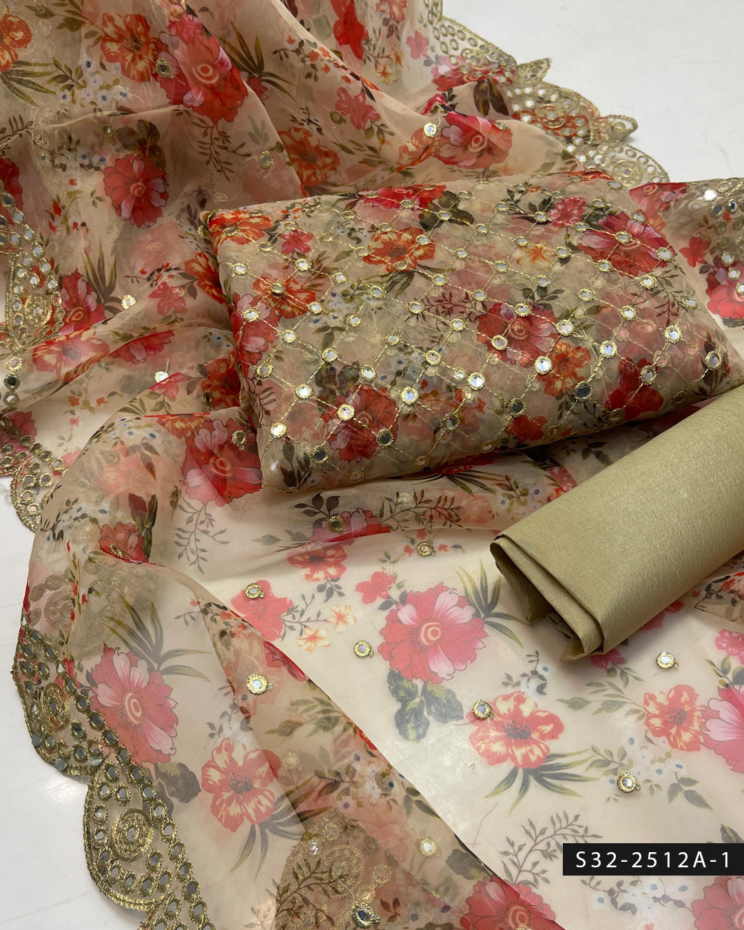 3 PC Unstitched Formal Wear Dress Collection