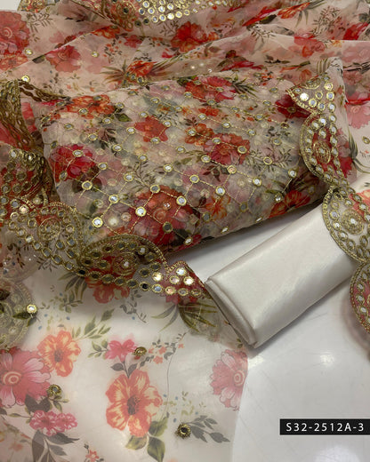 3 PC Unstitched Formal Wear Dress Collection