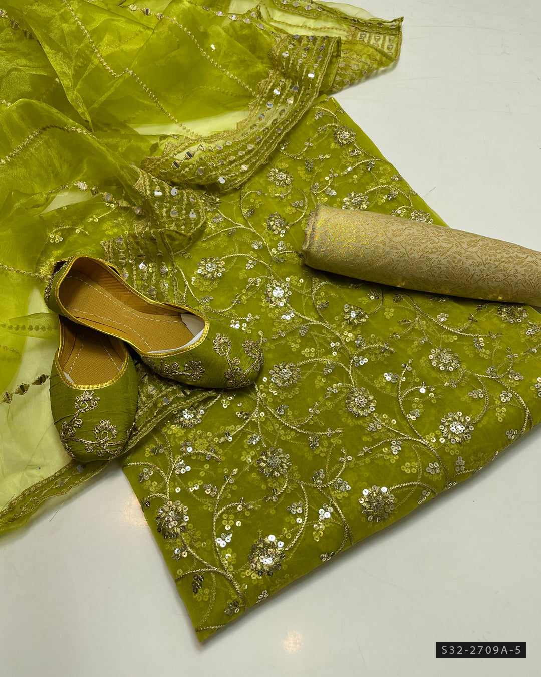 3 PC Unstitched Formal Wear Dress