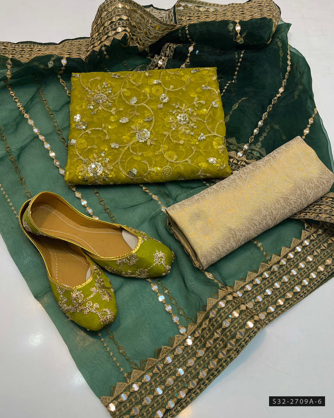 3 PC Unstitched Formal Wear Dress