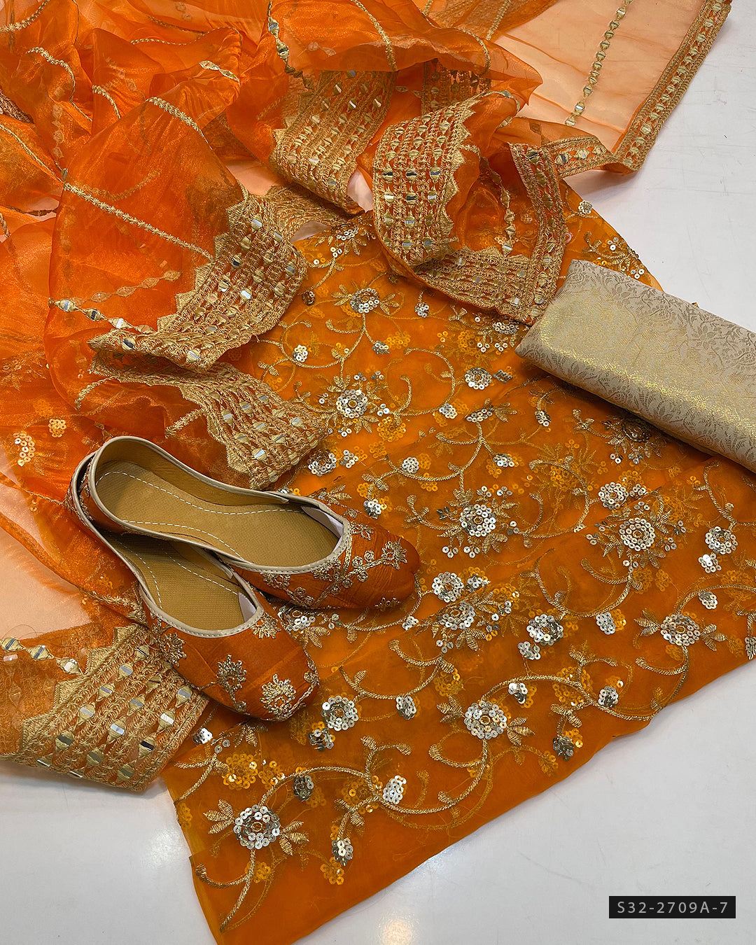 3 PC Unstitched Formal Wear Dress