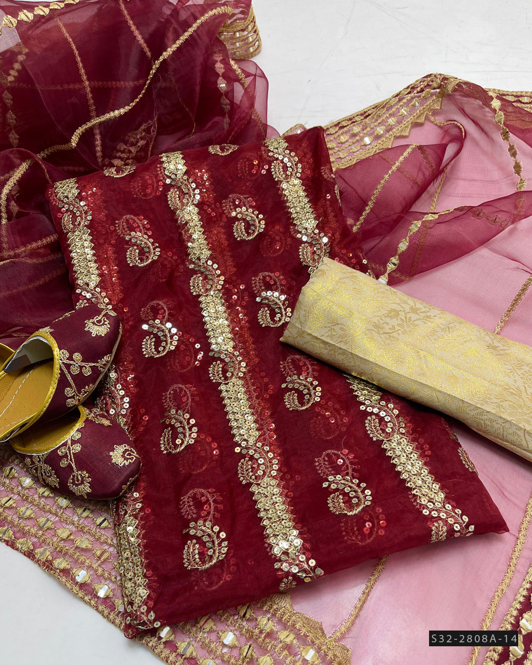 3 PC Unstitched Formal Wear Dress Collection