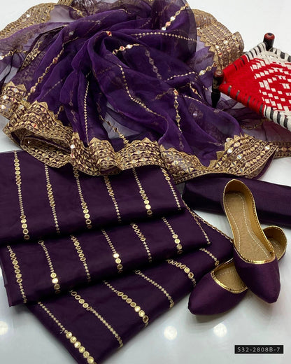 3 PC Unstitched Fancy Dress Collection