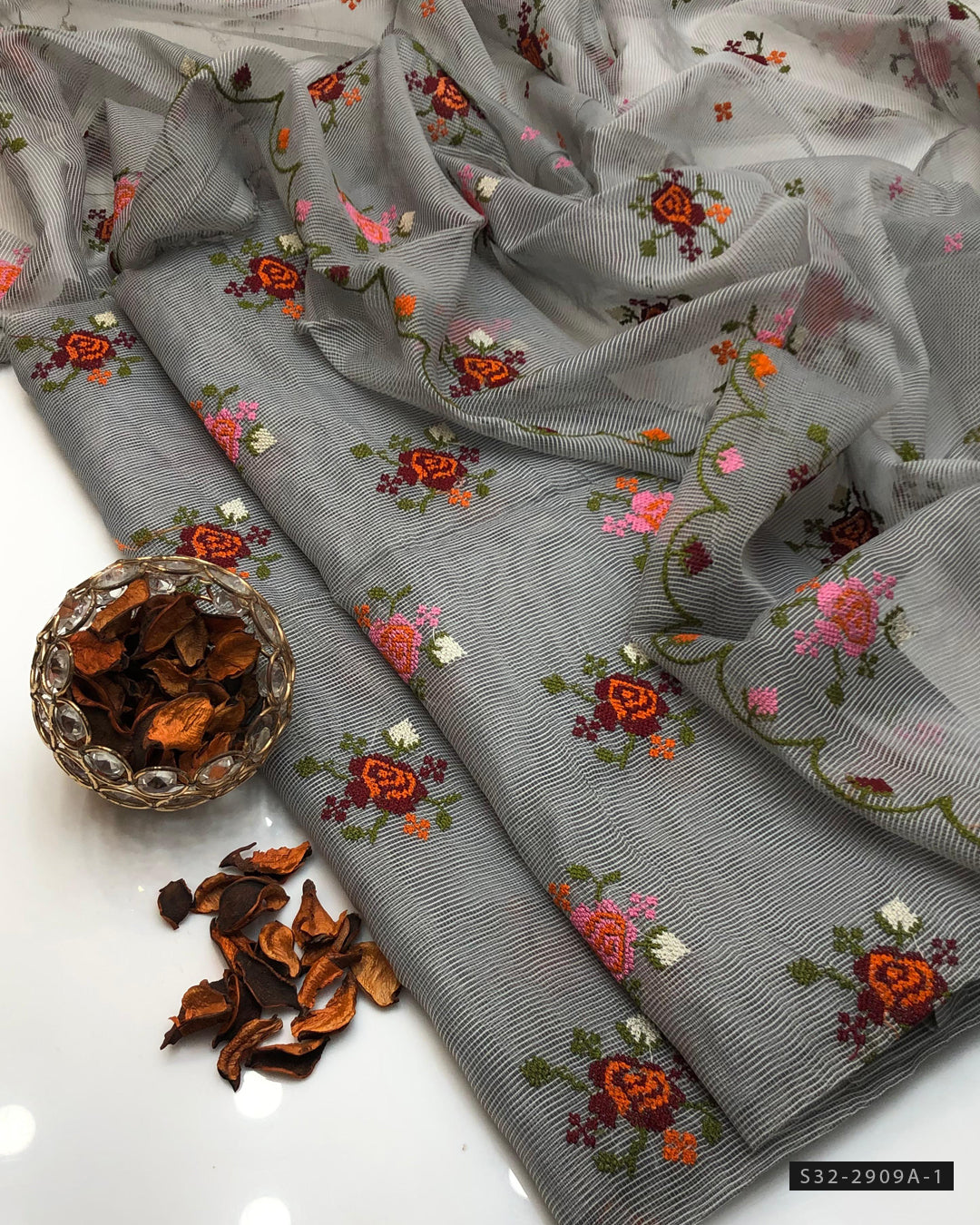 2 PC Unstitched Khaddi Net Dress