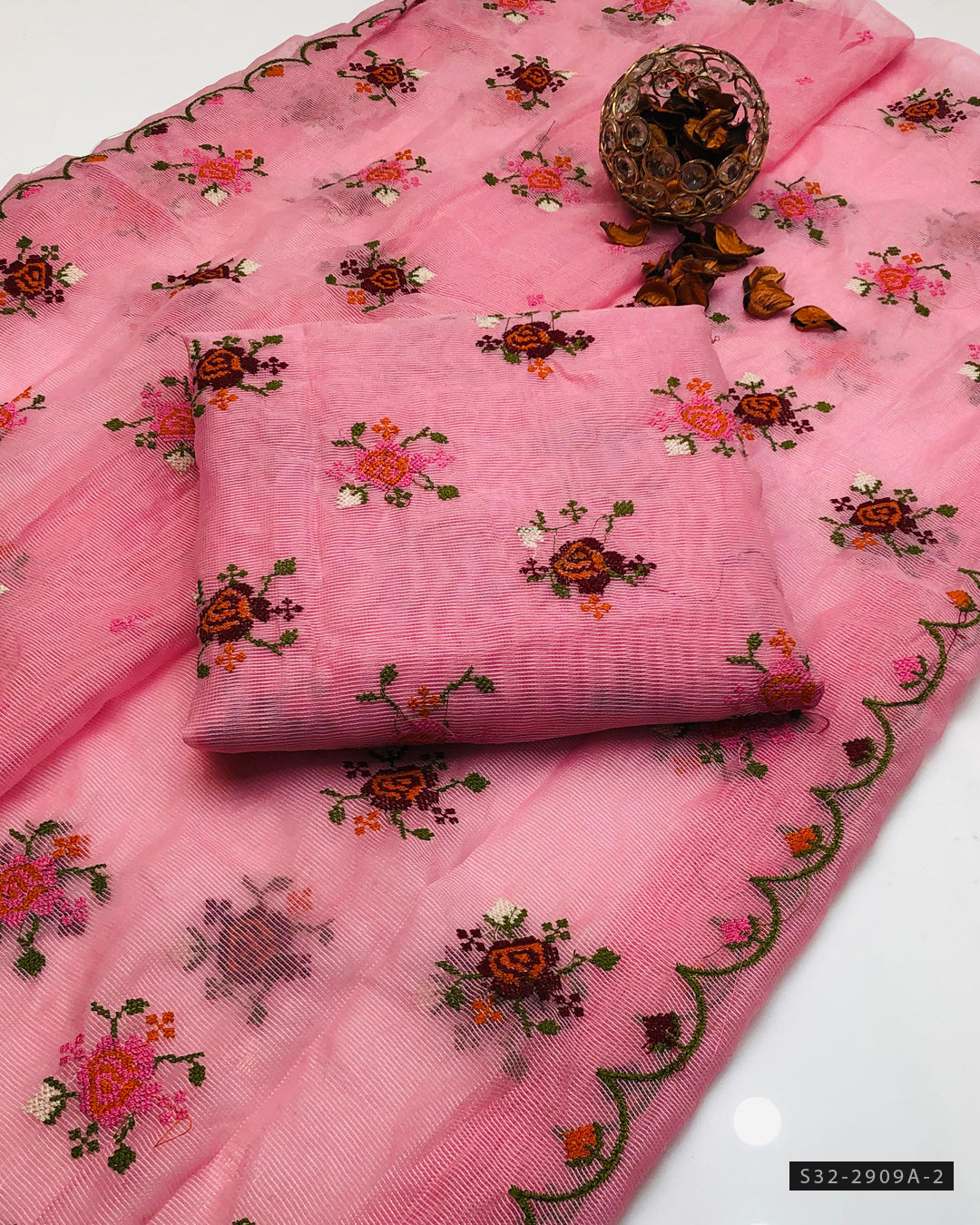 2 PC Unstitched Khaddi Net Dress