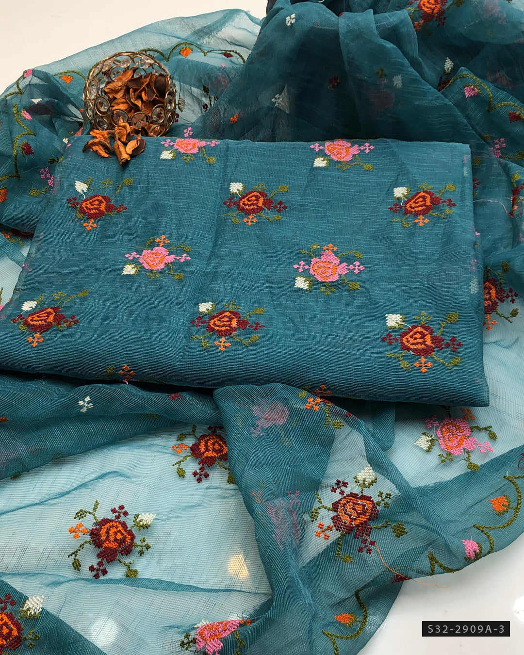 2 PC Unstitched Khaddi Net Dress