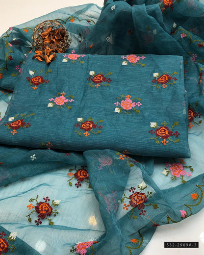 2 PC Unstitched Khaddi Net Dress