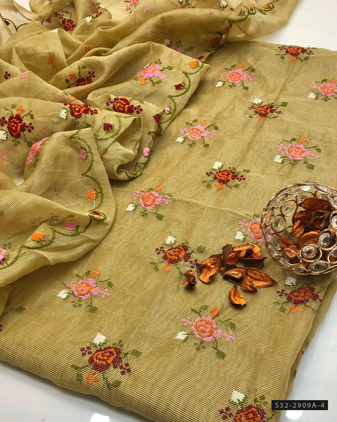 2 PC Unstitched Khaddi Net Dress