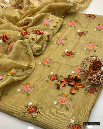 2 PC Unstitched Khaddi Net Dress