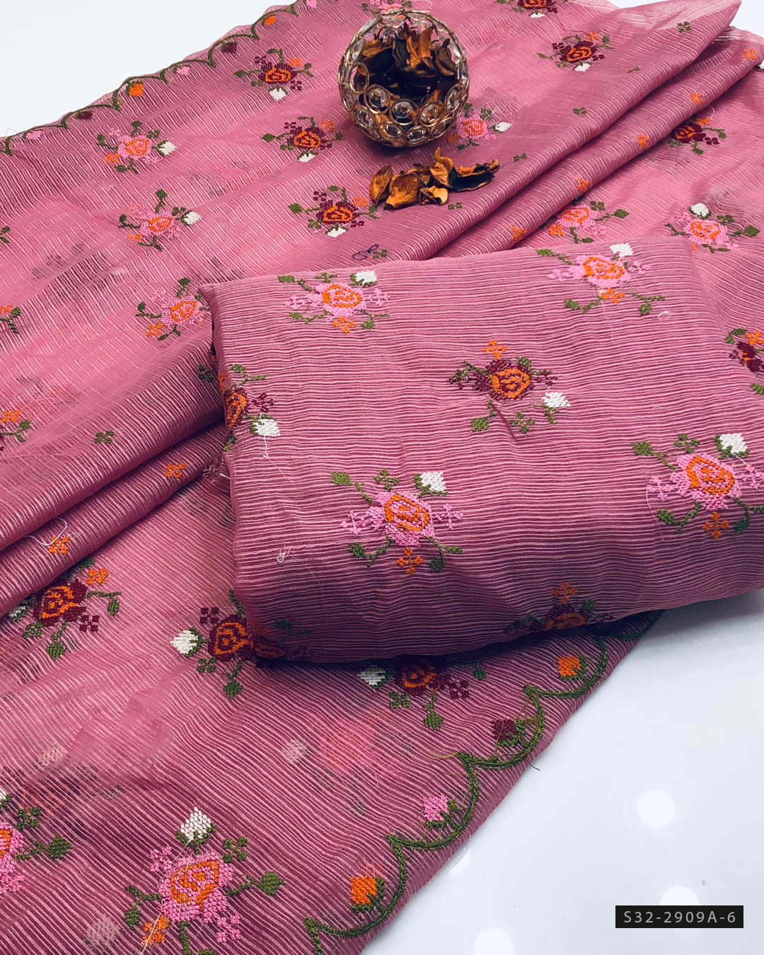 2 PC Unstitched Khaddi Net Dress