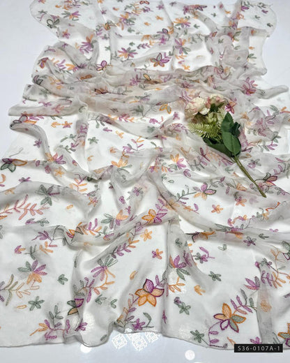 Handcrafted Chiffon Sheesha & Gulab Jaal Dupatta