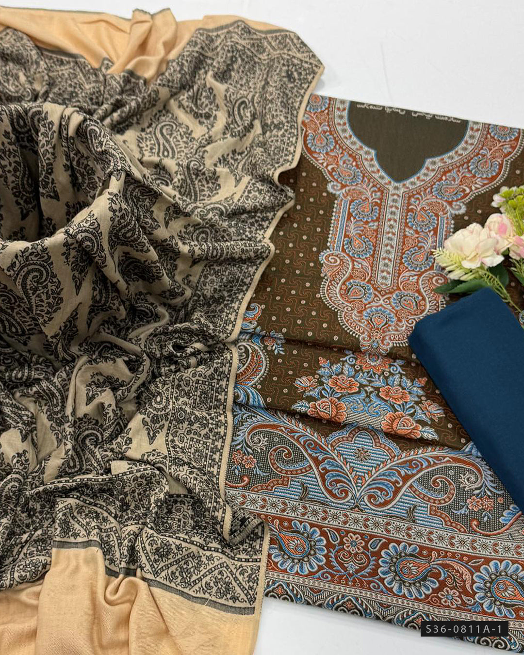 3 PC Unstitched Jamawar Kashmiri Wool Dress Collection