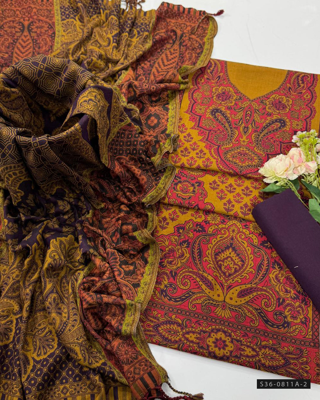 3 PC Unstitched Jamawar Kashmiri Wool Dress Collection