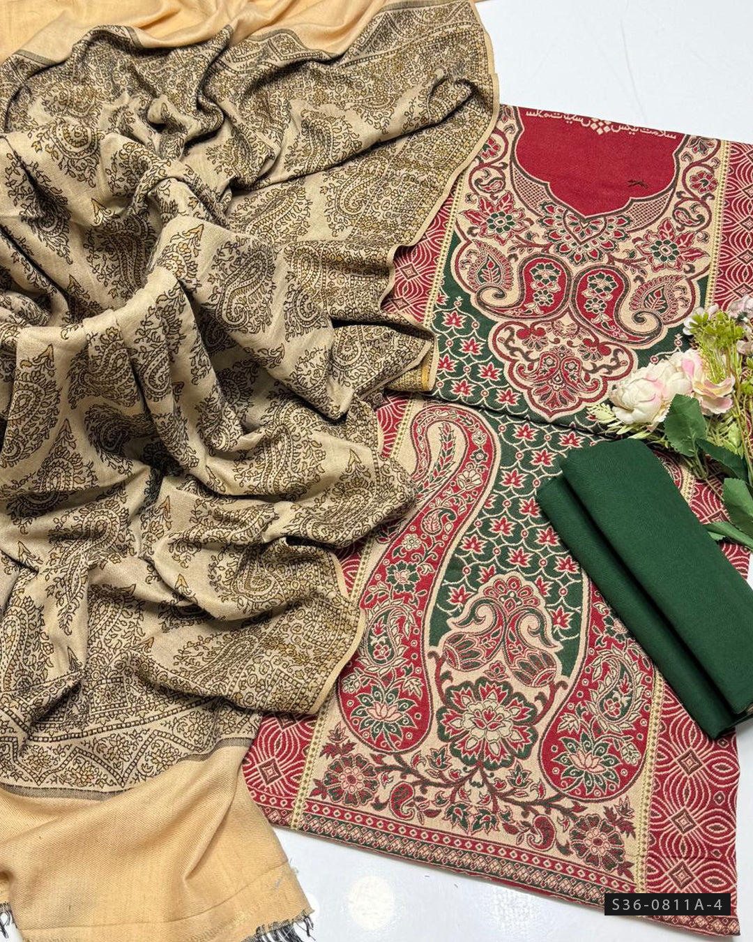 3 PC Unstitched Jamawar Kashmiri Wool Dress Collection