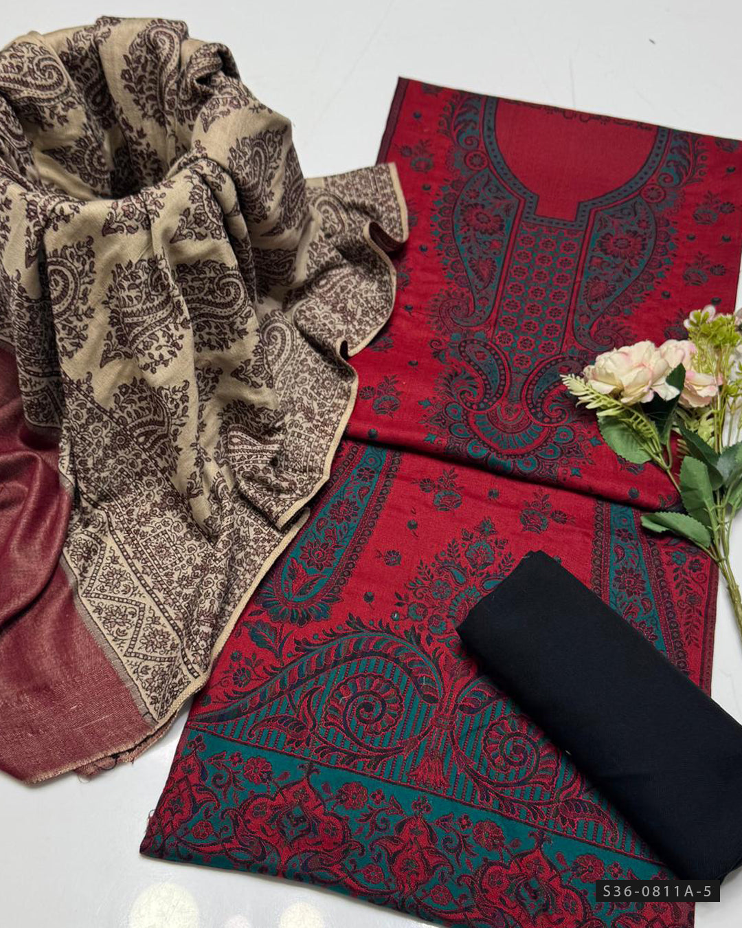 3 PC Unstitched Jamawar Kashmiri Wool Dress Collection