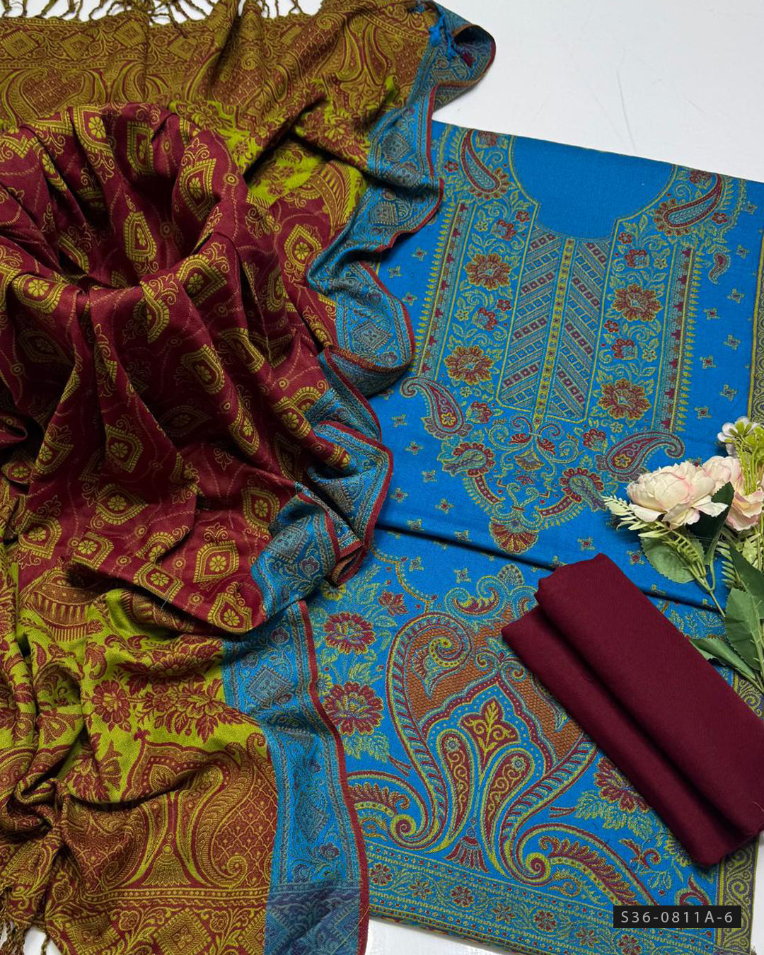 3 PC Unstitched Jamawar Kashmiri Wool Dress Collection