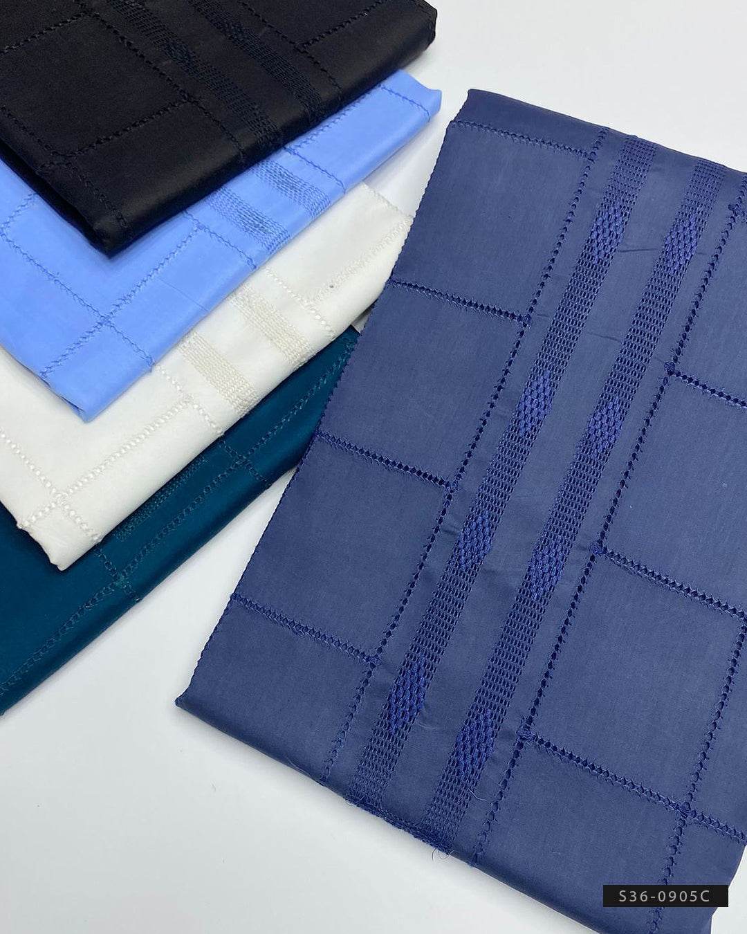 Hand Embroidered Gents Shalwar Kameez – Unstitched Fabric