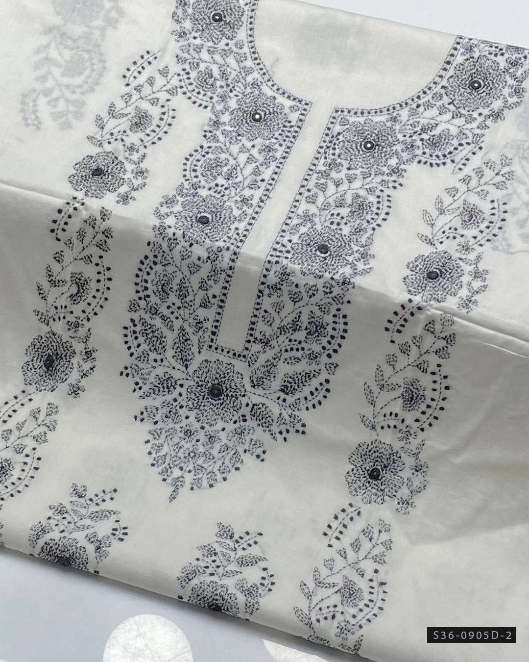 Unstitched Hand Embroidered Single Shirts