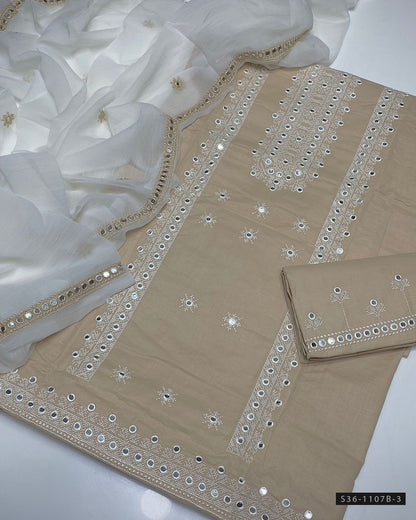 3 PC Unstitched Lawn Embroidered Dress Collection