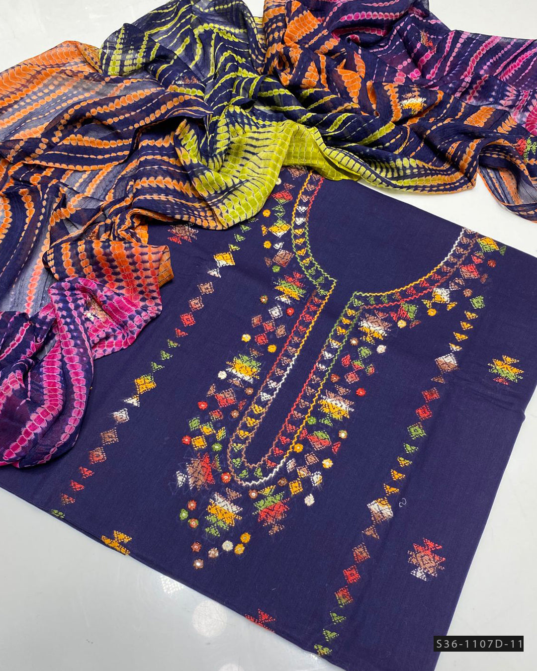 3 PC Unstitched Hand Embroidered Lawn Collection