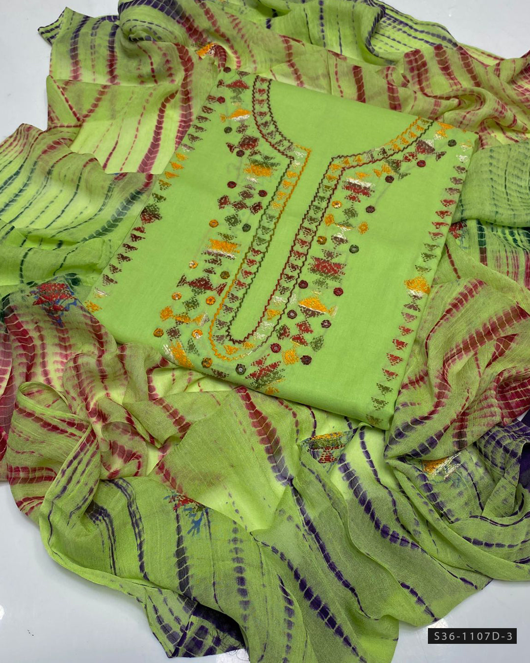 3 PC Unstitched Hand Embroidered Lawn Collection