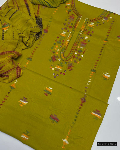 3 PC Unstitched Hand Embroidered Lawn Collection