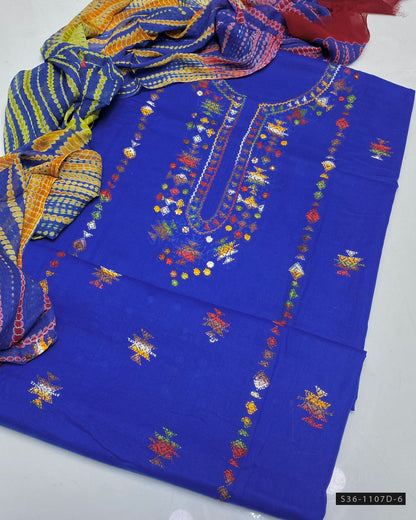 3 PC Unstitched Hand Embroidered Lawn Collection