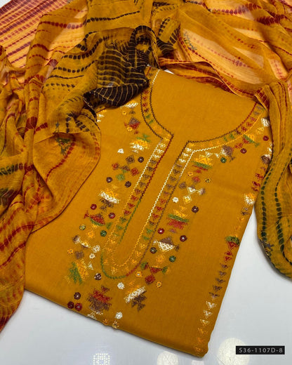 3 PC Unstitched Hand Embroidered Lawn Collection