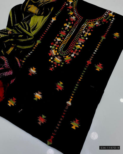 3 PC Unstitched Hand Embroidered Lawn Collection