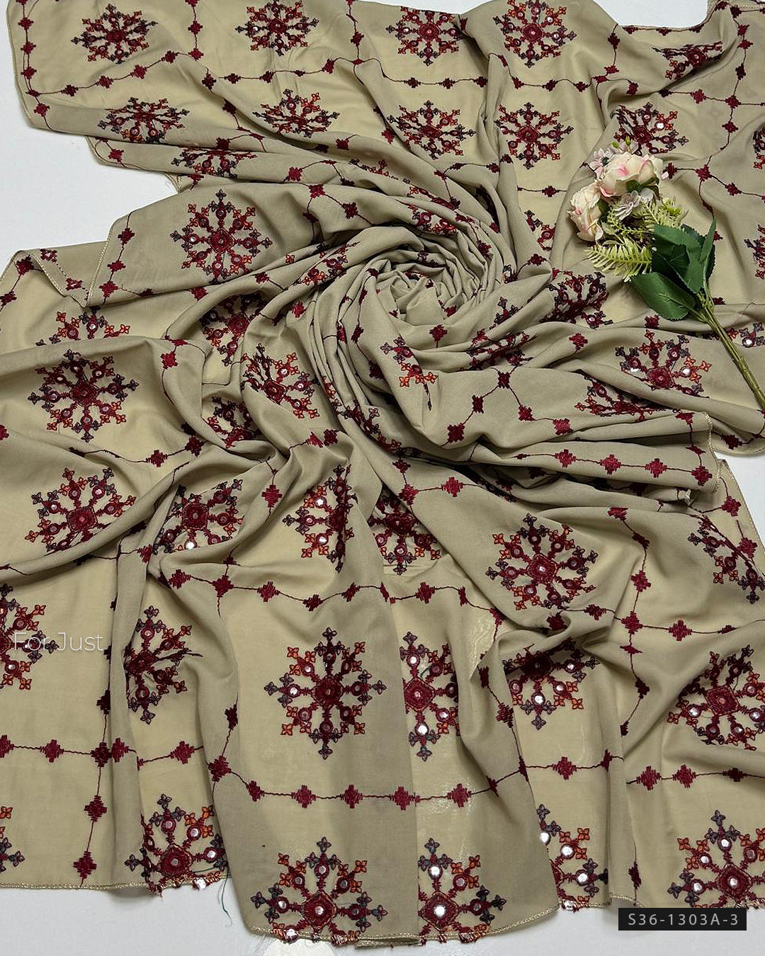 Machine Embroidered Swiss Lawn Chaddar Collection