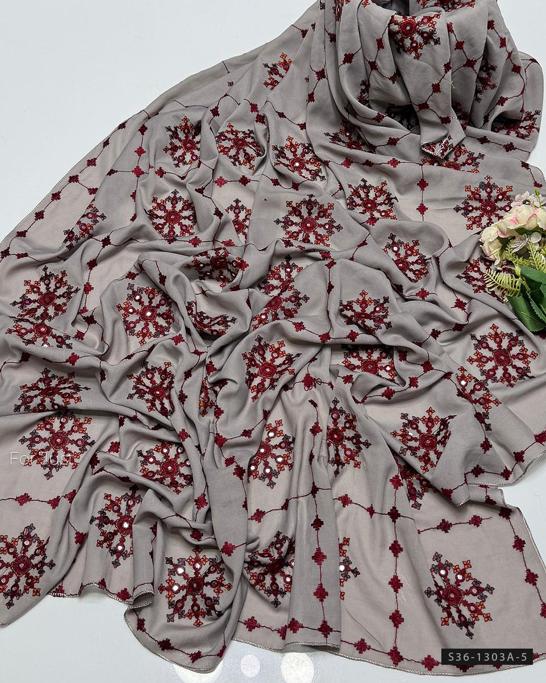 Machine Embroidered Swiss Lawn Chaddar Collection