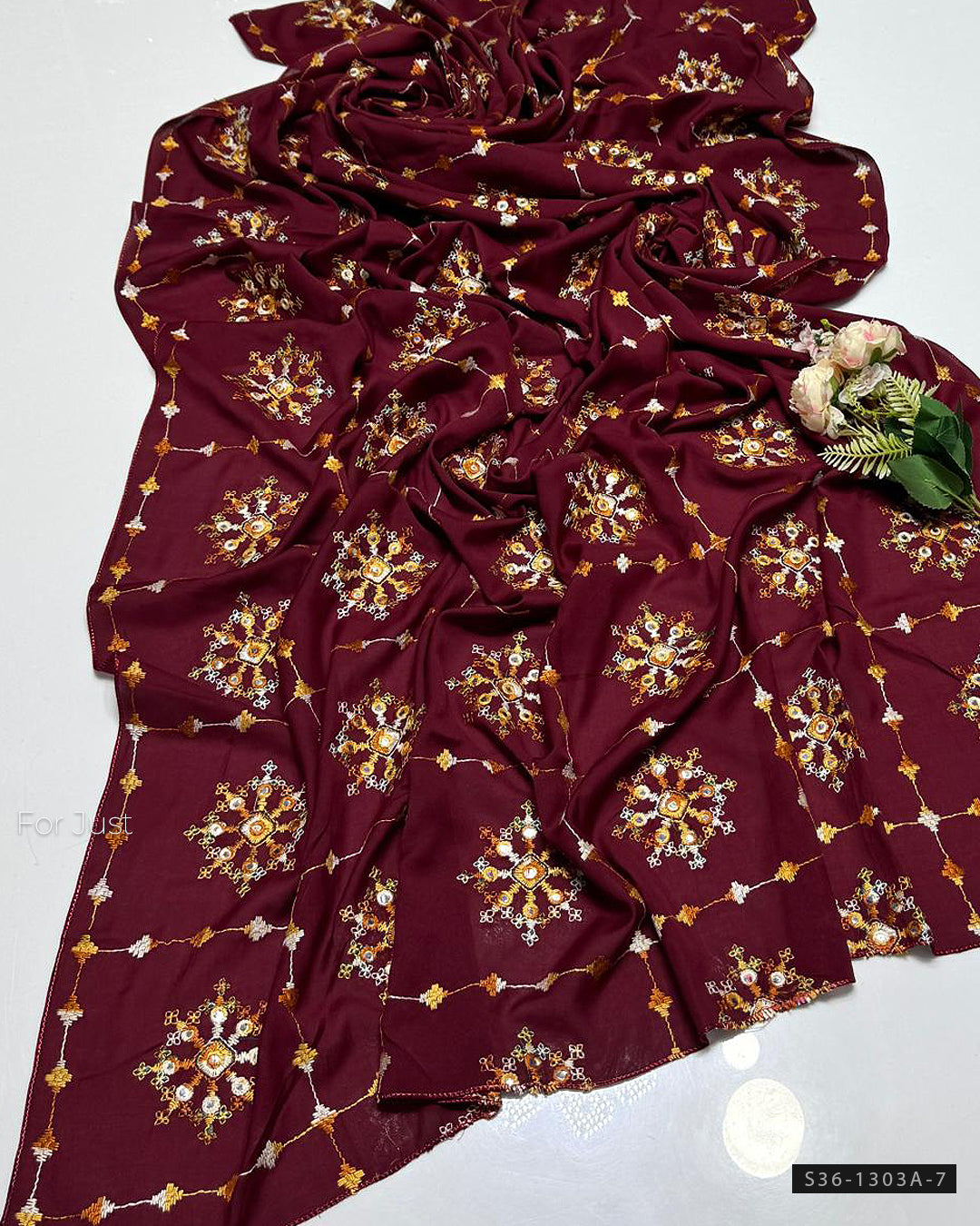 Machine Embroidered Swiss Lawn Chaddar Collection