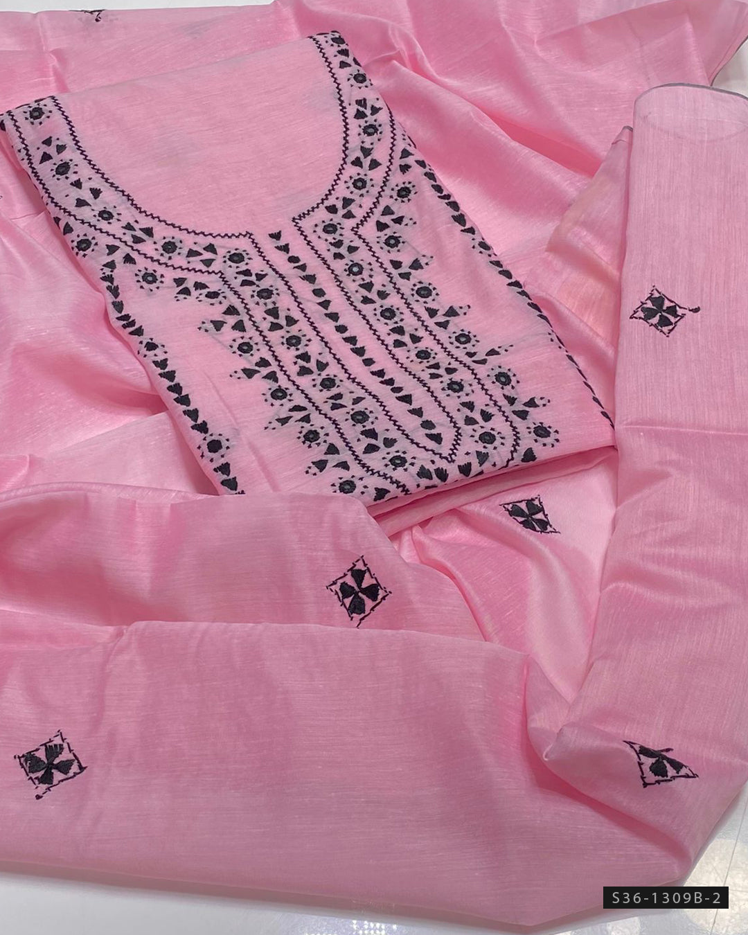 Handmade 2 PC Unstitched Paper Cotton Dress Collection