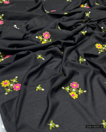 Machine Embroidered Swiss Lawn Chaddar