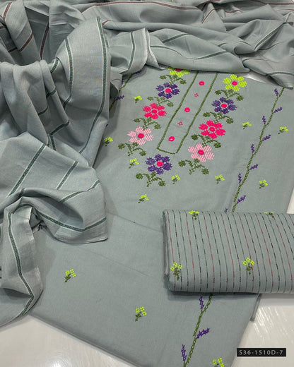 Handmade 3 PC Unstitched Khaddi Dress Collection