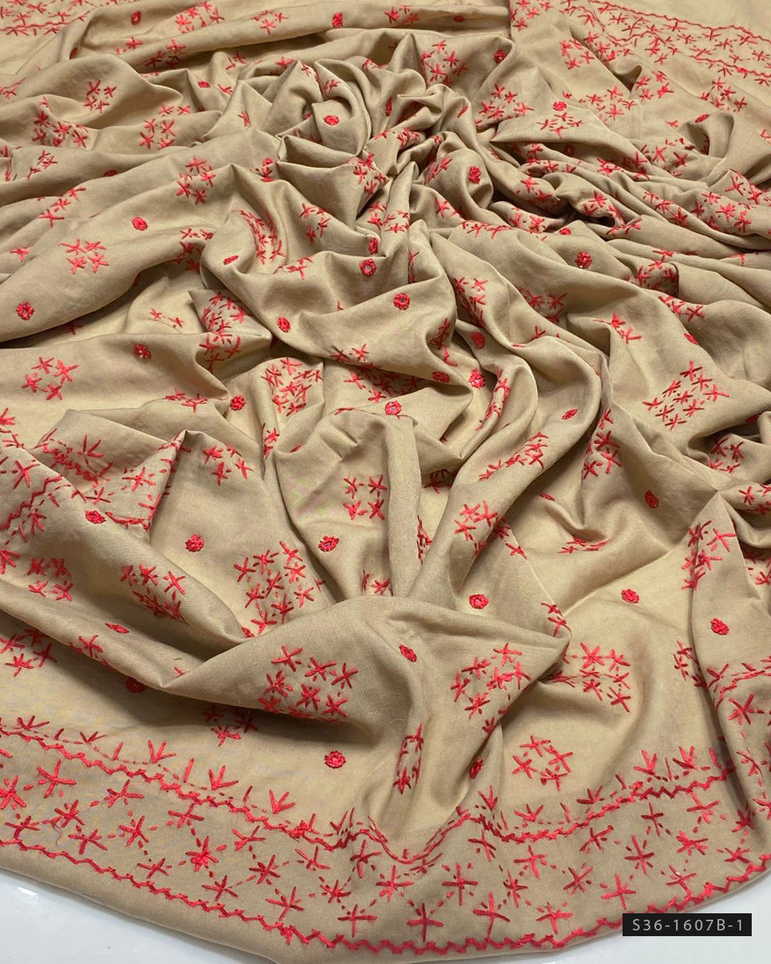 Handmade Embroidered Swiss Lawn Chaddar