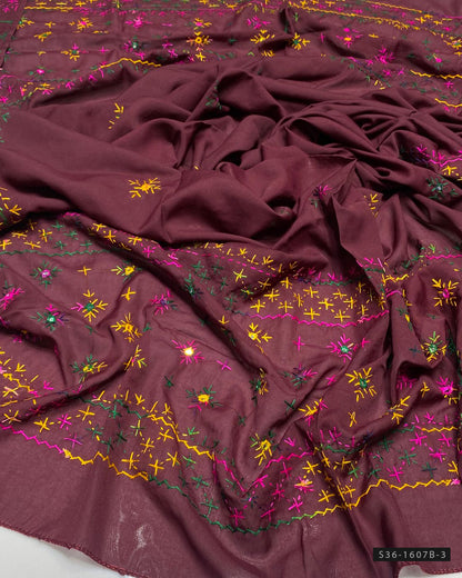 Handmade Embroidered Swiss Lawn Chaddar