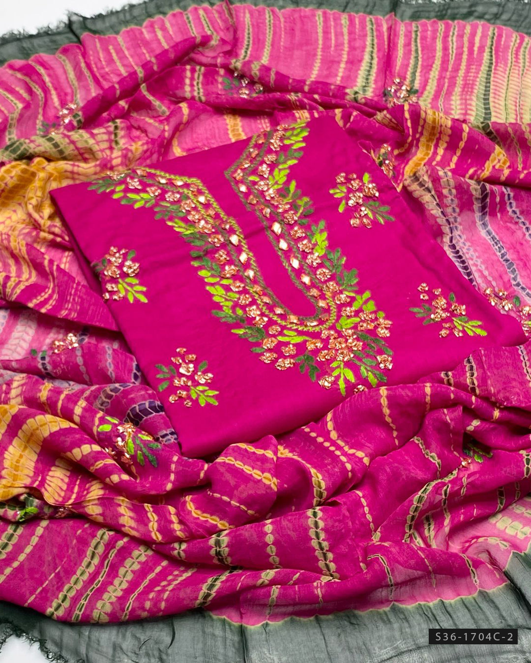 3 PC Unstitched Hand Embroidered Lawn Collection