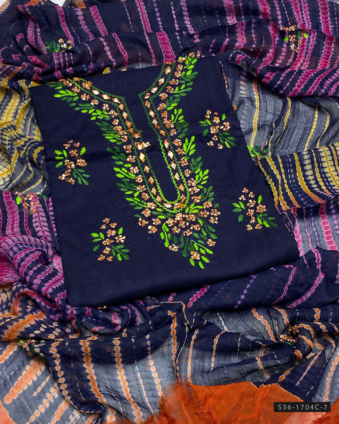 3 PC Unstitched Hand Embroidered Lawn Collection