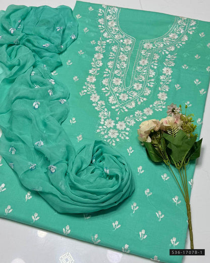 Handmade 3 PC Unstitched Soft Lawn Dress
